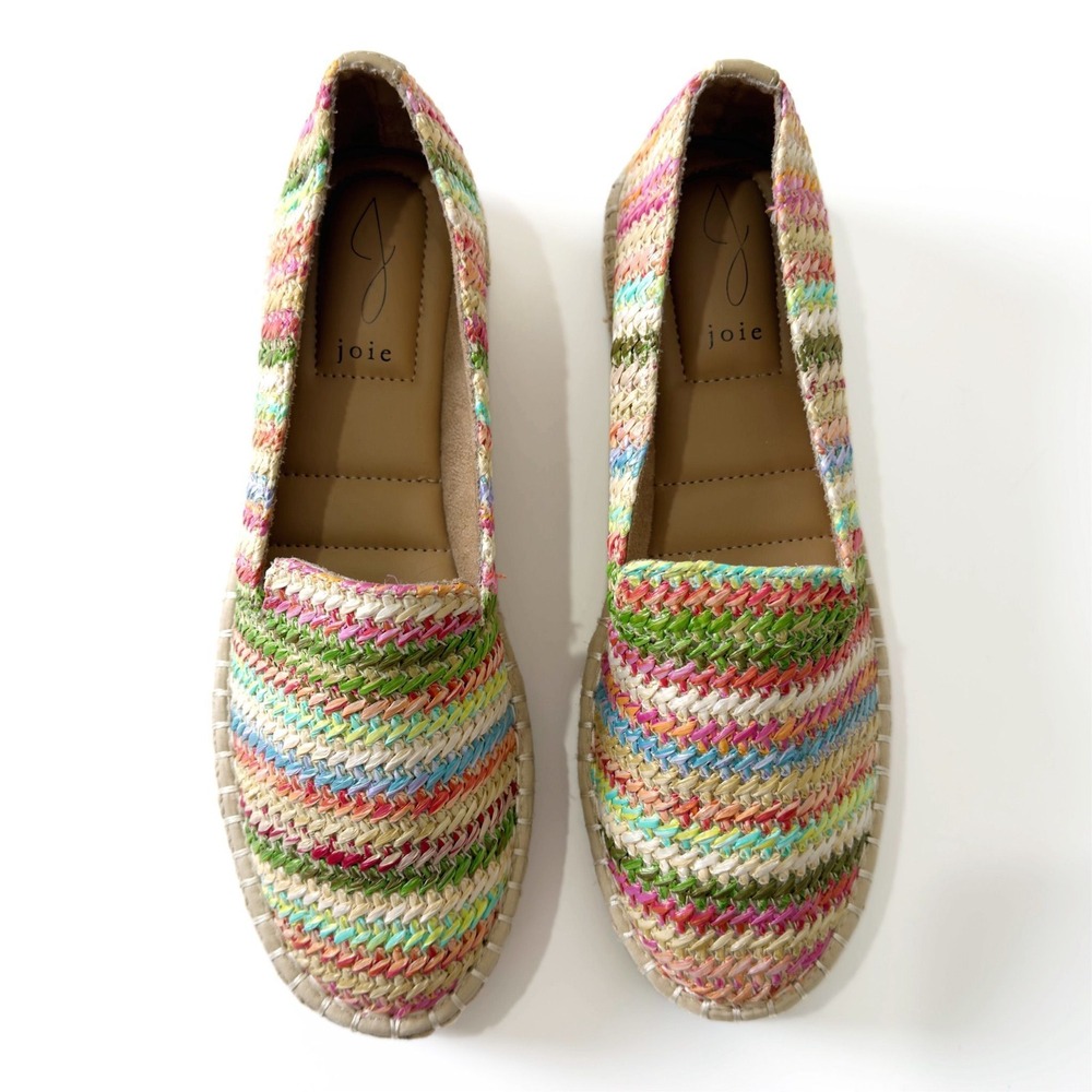 Joie Espadrilles Size 7.5 Multi Color Boho $148 Retail Beachy Resort Tropical